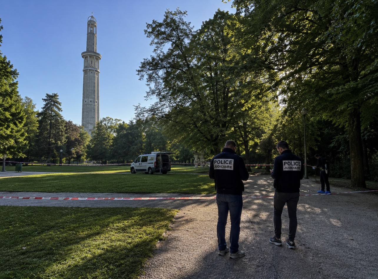 Police judiciaire au parc paul mistral de Grenoble