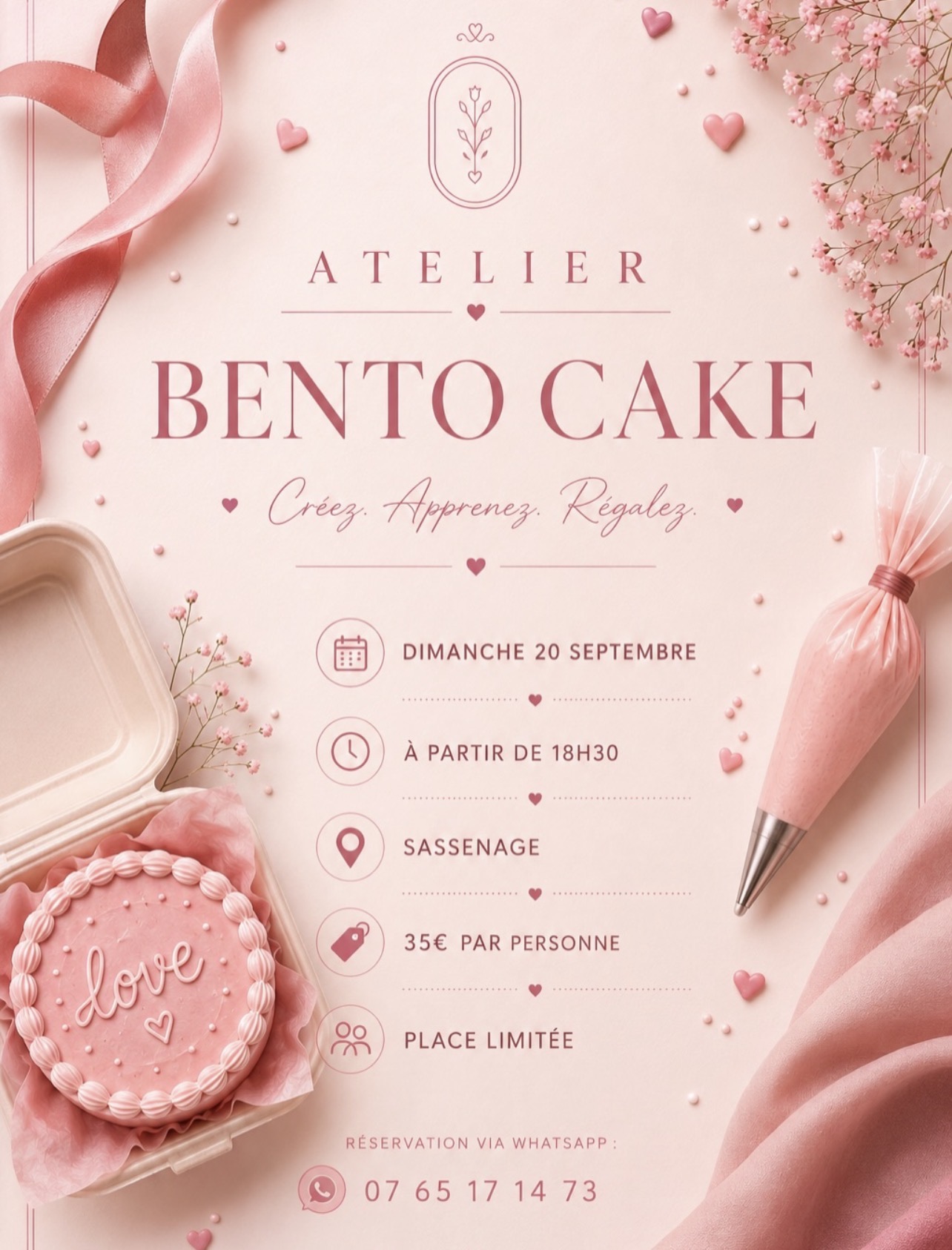 Affiche de Atelier Bento Cake BY CAKE BY ZOÉ à Sassenage