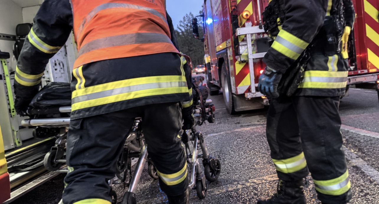 Maison détruite par un incendie à Anjou en Nord-Isère.